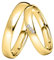 DOOSTI Trauring/Partnerring/Ehering - Silber 925/- Silber Ring - hochwertiger Silberring Gelbgold vergoldet- Damen und Herren Variante - Mit Gratis Wunschgravur (Ring ohne Zirkonia, 58)