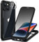 CENHUFO Sichtschutz Hülle für iPhone 14 Plus, 360 Grad Handyhülle Schutzhülle mit Eingebautem Privacy Panzerglas Displayschutz und Kameraschutz Stoßfest Panzerhülle Anti Spy Cover Case - Schwarz