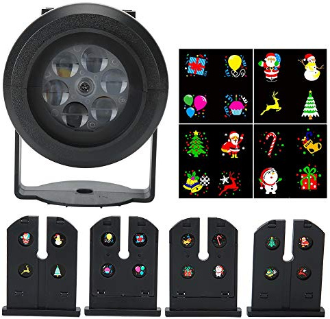 Alvinlite Noël Projecteur Lumières Intérieur Extérieur Projecteur Lampe Led Rotatif Projecteur Projecteur pour Halloween Fête Jardin Paysage Décoration projecteur halloween