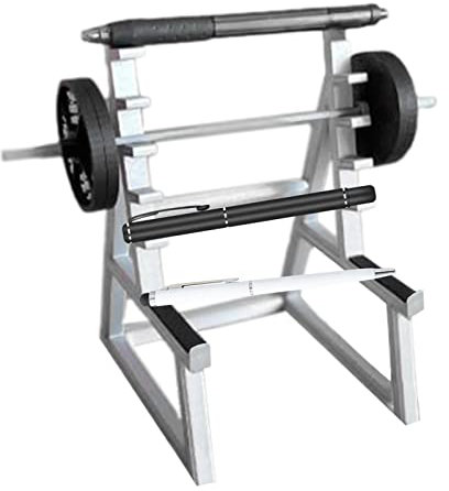 Barbell Holder Pen Organizer | Pen Holder | Barbell Rack Display Holder | Squat Rack Shape Pen Stand | for School Supplies, Stationery Container Desktop Accessories