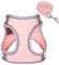 Hundegeschirr, Reflektierend Hunde Geschirr Kleine Hunde, Weich Brustgeschirr Air-Mesh Atmungsaktiv Katzengeschirr Sicherheitsgeschirr für Kleine Hunde, Katzen - Rosa, M
