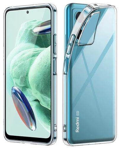Oprimio Hülle für Xiaomi Redmi Note 12 Pro 5G und Poco X5 Pro 5G - Silikon Handyhülle, 100% Durchsichtig, Deutscher Bayer-TPU, Tropfenfrei, Ultra Dünn, Bildschirm und Kamera Schutz