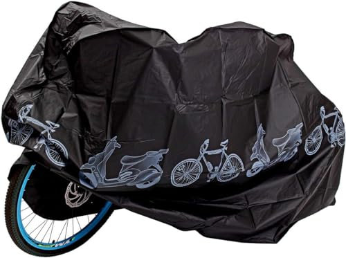 Bike Cover Waterproof Dustproof Cover for Indoor and Outdoor Use Rain Sun UV Wind Snow Proof Resistant Bicycle Storage (Black)