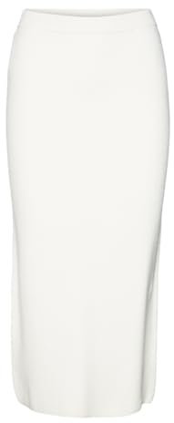 VERO MODA Damen Vmnancy Nw 7/8 Skirt Boo Midirock, Birch/Detail:solid, M EU