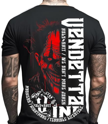 Vendetta Inc. Herren Shirt Insane Clown schwarz VD-1317 (DE/NL/SE/PL, Alphanumerisch, L, Regular, Regular, Schwarz)