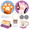 JSRQT 2 Stück Punch Needle Untersetzer Kits für Anfänger, Punch Needle Embroidery Starter Kit mit Katzenkrallenmuster, DIY Handwerk Punch Needle Stickerei Coaster Kit für Basteln