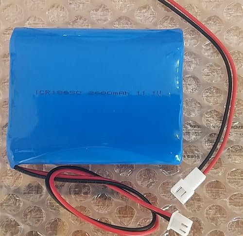 Batteria Ricaricabile a Litio 12V 2600mA (Li-ion 11.1V 3S) Limited Charge 12.6V Connettore 2Pin XH2.54- dimensioni: 19x70x56mm