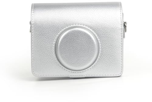 Aisnyho Instant Mini EVO Hülle, Kamera-Schutzhülle für Fujifilm Instax Mini EVO mit Schultergurt, Silberfarben, Kameratasche