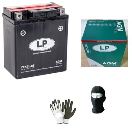 Compatible avec Piaggio Zip 4T E4/E5 50 année de 2018 al 2021 Batterie YTX7L-BS AGM FOURNIE PRÊTE À l'emploi 6 AMPÈRES 12 Volts SPÉCIFIQUES pour Moto 113X70X130MM