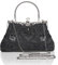 BABEYOND Handtasche Damen 1920s Strass Handtasche Beige Abend Party Clutch Elegante Abschlussball Handtaschen Hochzeit Braut Zubehör (1-Black)