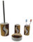 Sanwood 4tlg Set Bad Accessoires WC Bürste Zahnputzbecher Mundspülbecher Seifenschale