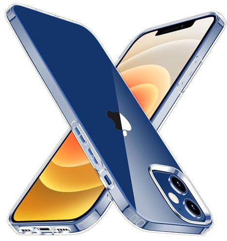 Garegce Coque pour iPhone 12/iPhone 12 Pro Transparente, Coque Silicone TPU Souple Antichoc, Anti-Jaunissement Housse Anti-Rayures Protection Case - 6,1 Pouces- Transparente