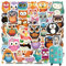 60 Stück Eule Aufkleber, Cartoon Eule Sticker, Wasserfeste Aufkleber, Aesthetics Tier Graffiti Decals, Eule Sticker für Jugendliche, Kinder, Erwachsene