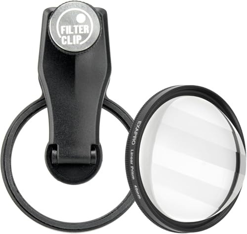 EXAPRO Filter Clip + Linear Filter Set, Prism-Effekt, fürφ49mm Kamera-Objektiv-Filter, Drehbarer Rahmen Typ, Kompatibel mit iPhone/Android Smartphone, EXP-FCPZLN-02
