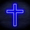 AdvPro Kreuz Jesus Home Decoration Flex Silikon LED Neonschild - Blau - st16s66-fnu0059-b