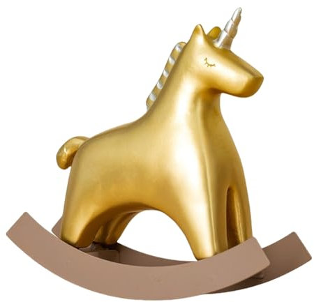 YOYUMI Statue Weinschrank-Dekoration Für Den Hauseingang Moderne Kinderzimmer-Tischdekoration Holzpferd Kleine Ornamente