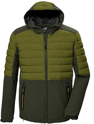 killtec Herren Steppjacke/Funktionsjacke mit Kapuze KOW 3 MN JCKT, dark moss, 3XL, 41831-000