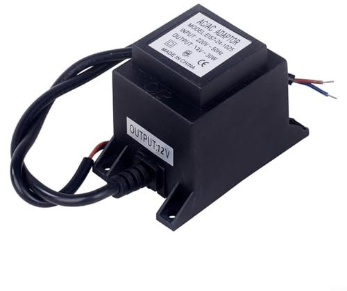 Zilimontt LED Trafo 12V AC/AC Netzteil IP67 Wasserdicht Außenbeleuchtung Transformator 5-80W Ausgang für LED Leuchten Pumpen Untergrundbeleuchtung mit Kurzschlussschutz (5W)