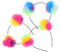 Healvian 3er-pack Flauschiges Stirnband Mit Pompom-schwänzen Für Mädchen Und Frauen Für Party-festival-dekoration Zufälliger Stil