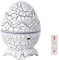 YONGYOUYONGFU Dinosaur Egg Projector Small Night Light Source Adjustable Built-in Bluetooth Bedroom White Noise Children's Sleep Light(Crack White)