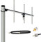 GainFi Yagi UHF GMRS Base Radio Antenna 400-470Mhz 7dBi per GMRS ripetitore/radio Ham, 7 metri svy 50-3 cavo coassiale PL-259 maschio (kit completo)