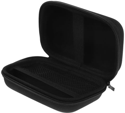 TOGEVAL Mini Printer and Hard Drive Carrying Case for Travelers, Portable Small Electronic Storage Pouch with Hard Eva Shell, Black Oxford Fabric, Compact Protective Organizer for Electronics