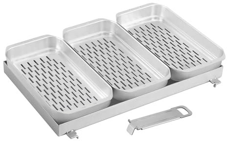 Enders® Edelstahl Pfanne + Körbe - Set für Urban II/Explorer II #2110, Silber