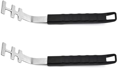 Parrillas de acero inoxidable, mango de barbacoa, elevador de parrilla de cocina, herramienta de camping, accesorios duraderos