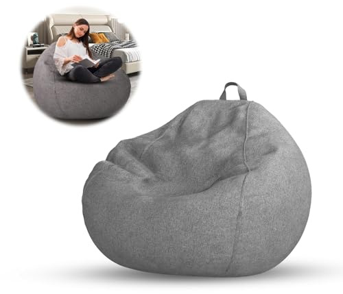 Tutamaz Beanbag Sitzsack Bezug für Erwachsene XL (100 x 120 cm), Großer Sitzsack mit Füllung oder zur Aufbewahrung, Waschbarer Sitzsack Bezug ohne Füllung, ideal für Gaming, Wohnzimmer & Outdoor