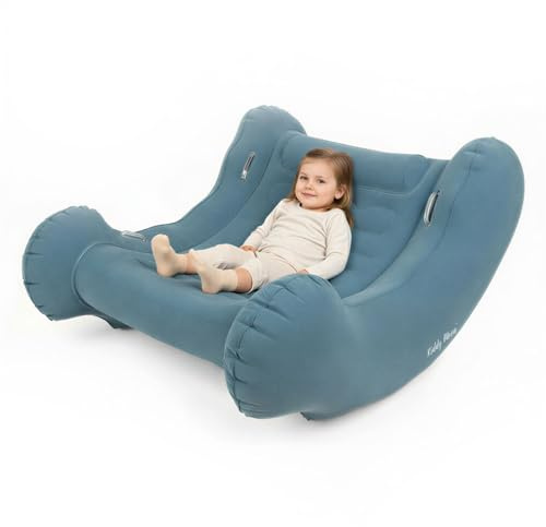 KiddyMoon Sensorischer Stuhl Rocker Für Kinder Sensorische Wippe Mit Pumpe, Blau,L
