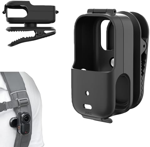 Quick Release Backpack Clip 360 Rotatable Cage Compatible for DJI Osmo Nano | High Tension Spring Serrated Clip Fixes Camera Firmly on Backpack Straps Belts and Garments，Horizontal and Vertical Shooting
