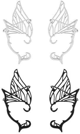 VYNZOR 2 Paar Elfenohrringe, Elfenohrringe für Erwachsene, Feenkostüm für Damen, Elfenohrringe, Accessoires für Schmetterlings-Elfen-Cosplay im europäischen und amerikanischen Stil