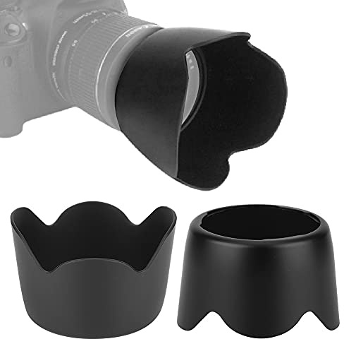 AMONIDA Lens Hood for 75-300mmf/4-5.6III USM/EF-S 55-250mm IS Lens, Prevents Ambient Interference Light, Perfect for Front Light Photography, 1 Hood (ET-60II)