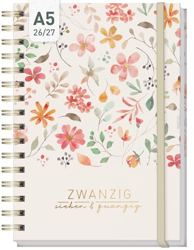 Häfft® Lieblings-Timer Ringbuch-Kalender 26/27 A5 Wild Blossoms