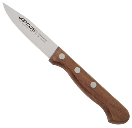 Arcos Cuchillo Mondador de Acero Inoxidable NITRUM 75 mm - Mango de Madera Palisandro - Corte Preciso y Duradero - Serie Atlantico