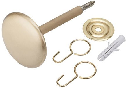 DecoProfi Raffhalter/Schalhalter für Gardinen, Messing matt