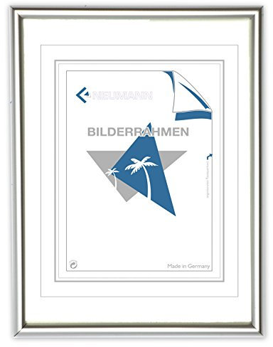 Neumann Bilderrahmen Kunststoffrahmen Classic, 30x45 cm, Silber matt