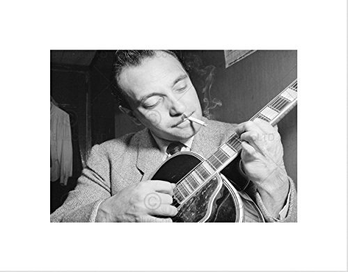 Vintage Music Legend Guitar Player Django Reinhardt Framed Art Print B12X3748