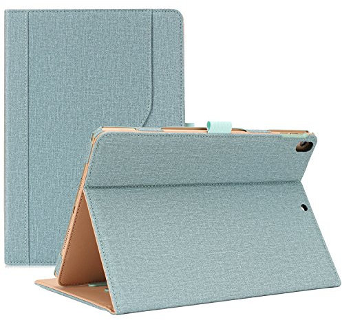 ProCase Case for iPad Air 10.5 (3rd Gen) 2019 / iPad Pro 10.5 2017 (A1701 / A1709) with Pencil Holder - Premium PU Leather Stand Folio Protective Cover, with Document Pocket -Teal