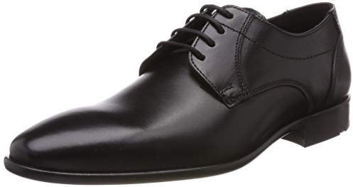 LLOYD Herren Schnürhalbschuhe Manon, Männer Businessschuhe,Derby,Normalweit,schnürschuhe,schnürer,Businessschuhe,Derby,Man,SCHWARZ,44 EU / 9.5 UK