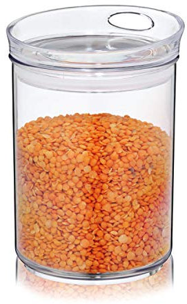 kela | Vorrats-Dose Jule mit Deckel | 800 ml | rund | Frischhalte-Box | Kunststoff-Behälter klar| stapelbar | Lebensmittel-Aufbewahrung | aromadicht