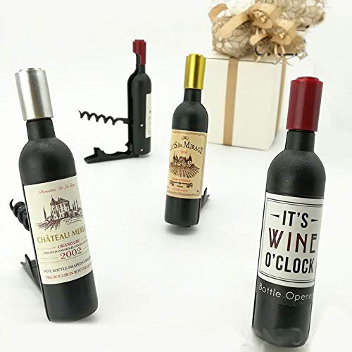 Ingrosso e Risparmio Apribottiglie con cavatappi e Magnete a Forma di Bottiglia di Vino, bomboniere, segnaposto, Matrimonio Originali, utili (Tappo Argento-con Confezione Panna)