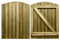 Ruby Tongue and Groove Garden Gate - Curved Top Side Gate for Garden and Pedestrian Access, Heavy Duty and Pressure Treated, Weather Resistant, Scandinavian Redwood (4x3ft)
