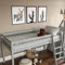 Vida Designs Sydney High Sleeper Cabin Bunk Bed With Ladder, Solid Pine Wood Frame, Kids Children, Single 3 Foot, Grey