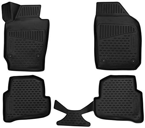 Element Passgenaue Premium Antirutsch Gummi Fußmatten - Skoda Fabia, Kombi, schwarz