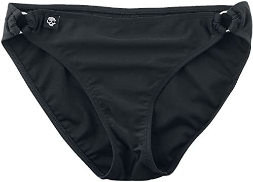 Rock Rebel by EMP Damen Schwarze Bikini Hose mit Totenkopf-Print S