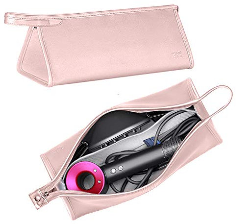 Kyrio Waterproof Hair Dryer Storage Bag Compatible with Dyson Supersonic Dryer Travel Portable Storage Bag Organizer Portable Dustproof Storage Bag Travel Case (Pink)