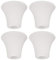 Eumyviv 4 Packs Bell Shaped Frosted Glass Lamp Shade Replacement for Ceiling Fan Kit Hanging Lighting Fixture A00049