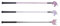NETPROSHOP Kinder Reitgerte Springstock 65 cm Schlag Einhorn oder Stern, Farbe:Pink Herzen