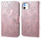 Aisenth for iPhone 12 Mini Flip Case, The Tree of Life Embossed PU Leather Wallet Phone Folio Case Magnetic shockproof Protective Cover with Stand function, Card Slots + 1 pcs Wrist Strap (Pink)